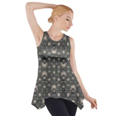 Modern Geometric Ornate Pattern Design Side Drop Tank Tunic by dflcprintsclothing