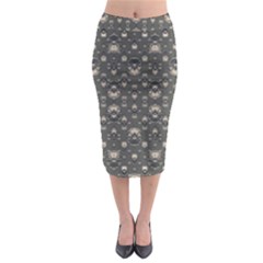 Modern Geometric Ornate Pattern Design Midi Pencil Skirt by dflcprintsclothing