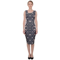 Modern Geometric Ornate Pattern Design Sleeveless Pencil Dress by dflcprintsclothing