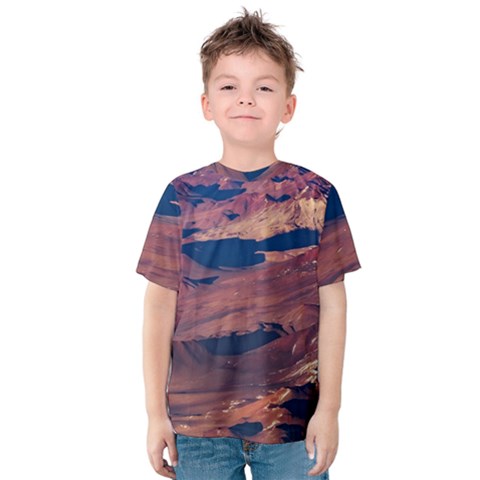 Atacama Desert Aerial View Kids  Cotton Tee by dflcprintsclothing