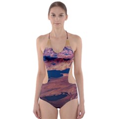 Atacama Desert Aerial View Cut-out One Piece Swimsuit by dflcprintsclothing