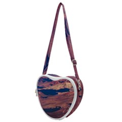 Atacama Desert Aerial View Heart Shoulder Bag by dflcprintsclothing