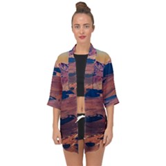 Atacama Desert Aerial View Open Front Chiffon Kimono by dflcprintsclothing