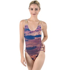 Atacama Desert Aerial View High Leg Strappy Swimsuit by dflcprintsclothing