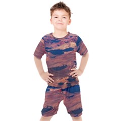 Atacama Desert Aerial View Kids  Tee And Shorts Set by dflcprintsclothing