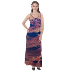 Atacama Desert Aerial View Sleeveless Velour Maxi Dress by dflcprintsclothing