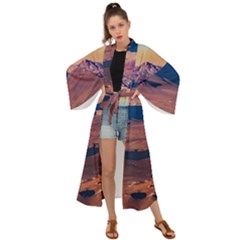 Atacama Desert Aerial View Maxi Kimono by dflcprintsclothing