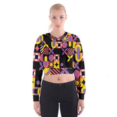 Summer Mosaic Print Cropped Sweatshirt