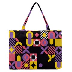 Summer Mosaic Print Zipper Medium Tote Bag by designsbymallika