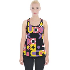 Summer Mosaic Print Piece Up Tank Top by designsbymallika