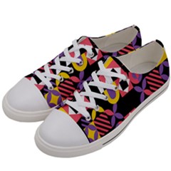 Summer Mosaic Print Women s Low Top Canvas Sneakers by designsbymallika