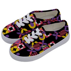 Summer Mosaic Print Kids  Classic Low Top Sneakers by designsbymallika