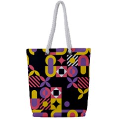 Summer Mosaic Print Full Print Rope Handle Tote (small) by designsbymallika