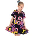 Summer Mosaic Print Kids  Short Sleeve Shirt Dress View1