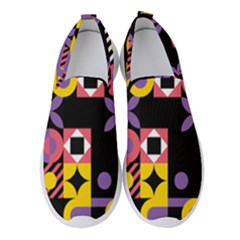 Summer Mosaic Print Women s Slip On Sneakers by designsbymallika