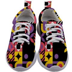 Summer Mosaic Print Kids Athletic Shoes by designsbymallika