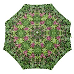 Emerald Patterns Straight Umbrellas by kaleidomarblingart