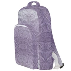 Artwork Lilac Repeats Double Compartment Backpack by kaleidomarblingart