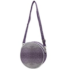 Artwork Lilac Repeats Crossbody Circle Bag by kaleidomarblingart