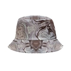 Turquoise Black Arabesque Repeats Inside Out Bucket Hat