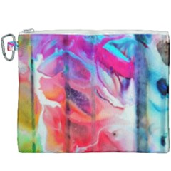 Fluorescent Canvas Cosmetic Bag (xxxl) by kaleidomarblingart