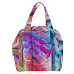 Fluorescent Boxy Hand Bag by kaleidomarblingart