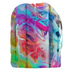 Fluorescent Drawstring Pouch (3xl) by kaleidomarblingart