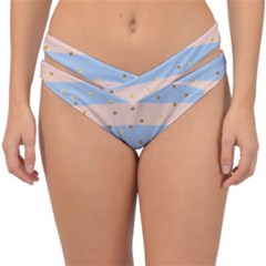 Summer Golden Love Double Strap Halter Bikini Bottom