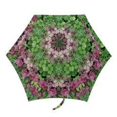 Burgundy Repeats  Mini Folding Umbrellas by kaleidomarblingart