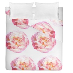 Roses Repeats I Duvet Cover Double Side (queen Size) by kaleidomarblingart