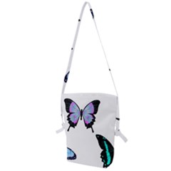 3 Butterflies Folding Shoulder Bag by SomethingForEveryone