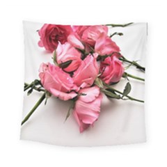 Scattered Roses Square Tapestry (small) by kaleidomarblingart