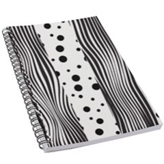 Stripes Black White Pattern 5 5  X 8 5  Notebook by designsbymallika