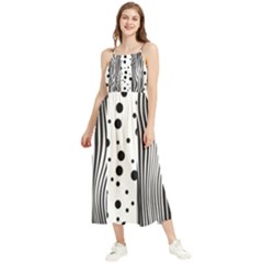 Stripes Black White Pattern Boho Sleeveless Summer Dress