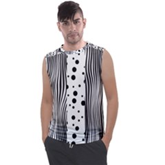 Stripes Black White Pattern Men s Regular Tank Top by designsbymallika