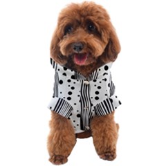 Stripes Black White Pattern Dog Coat by designsbymallika