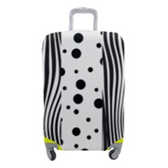 Stripes Black White Pattern Luggage Cover (small) by designsbymallika