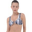 Stripes Black White Pattern Ring Detail Bikini Top View1