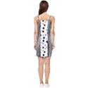 Stripes Black White Pattern Summer Tie Front Dress View2