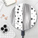 Stripes Black White Pattern Wireless Charger View1