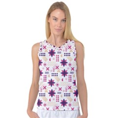 Minimal Floral Pattern Women s Basketball Tank Top by designsbymallika