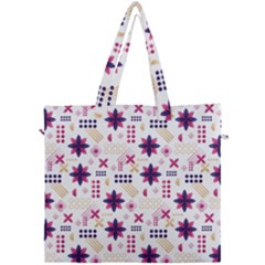 Minimal Floral Pattern Canvas Travel Bag by designsbymallika