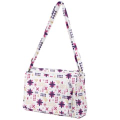 Minimal Floral Pattern Front Pocket Crossbody Bag by designsbymallika