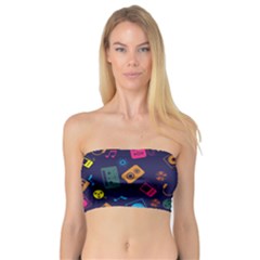 Seamless Musical Pattern Bandeau Top by designsbymallika