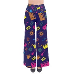 Seamless Musical Pattern So Vintage Palazzo Pants by designsbymallika