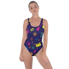 Seamless Musical Pattern Bring Sexy Back Swimsuit by designsbymallika