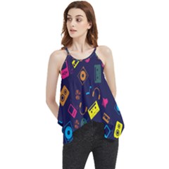 Seamless Musical Pattern Flowy Camisole Tank Top by designsbymallika