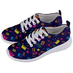 Seamless Musical Pattern Men s Lightweight Sports Shoes by designsbymallika