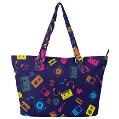 Seamless Musical Pattern Full Print Shoulder Bag by designsbymallika