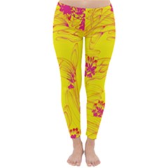 Floral Abstract Pattern Classic Winter Leggings